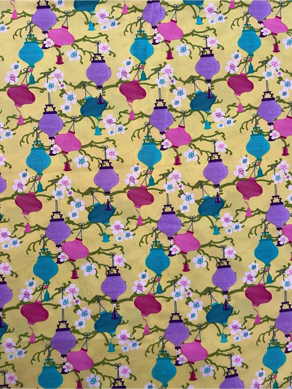 “Lovely Lanterns” Michael Miller fabric early 2000’s—discontinued—62Lx44W